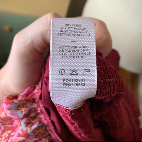 LIKELY Mitzie Ruffle Tiered Midi Dress Size 10 | Red Floral Off Shoulder Smocked - Picture 11 of 12